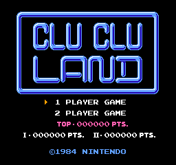 Clu Clu Land Title Screen
